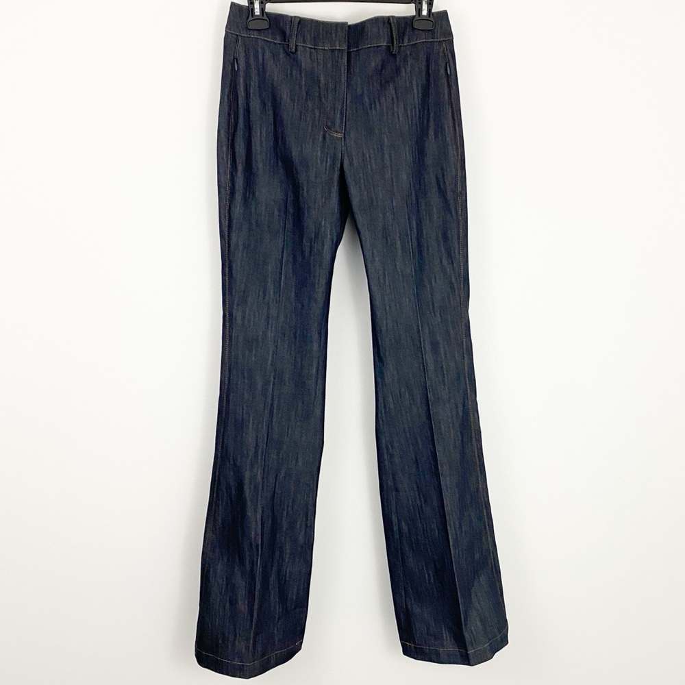 NEW Elie Tahari size 8 Dark Denim Fit & Flare Boot Cut Pant - Picture 5 of 14